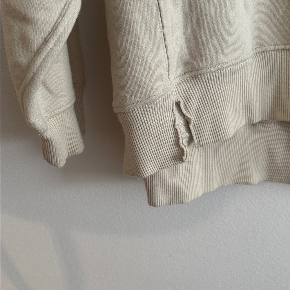 Aerie Oversized Cream and Orange Long Sleeve Hoodie - PRELOVED - Picture 9 of 11